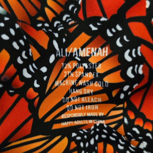 GRRRL Next Level Orange Butterfly Print Capri Length Leggings Ali/Amenah XL/XXL - Picture 3 of 10